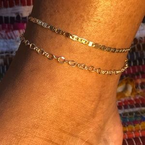 2 pc chain anklet 💕